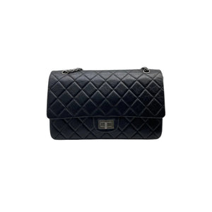 2.55 Reissue 227 Flap Aged Calfskin Quilted Black RHW