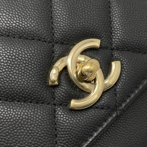 Business Affinity Flap Small Caviar Quilted Black LGHW