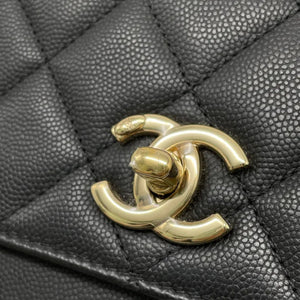 Business Affinity Flap Small Caviar Quilted Black LGHW