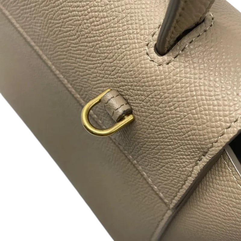 Nano Belt Grained Calfskin Beige GHW
