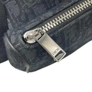 Mens Saddle Bag Oblique Canvas Black SHW