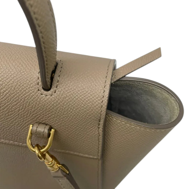 Nano Belt Grained Calfskin Beige GHW