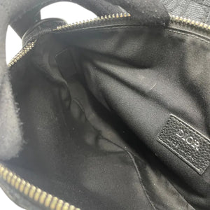 Mens Saddle Bag Oblique Canvas Black SHW