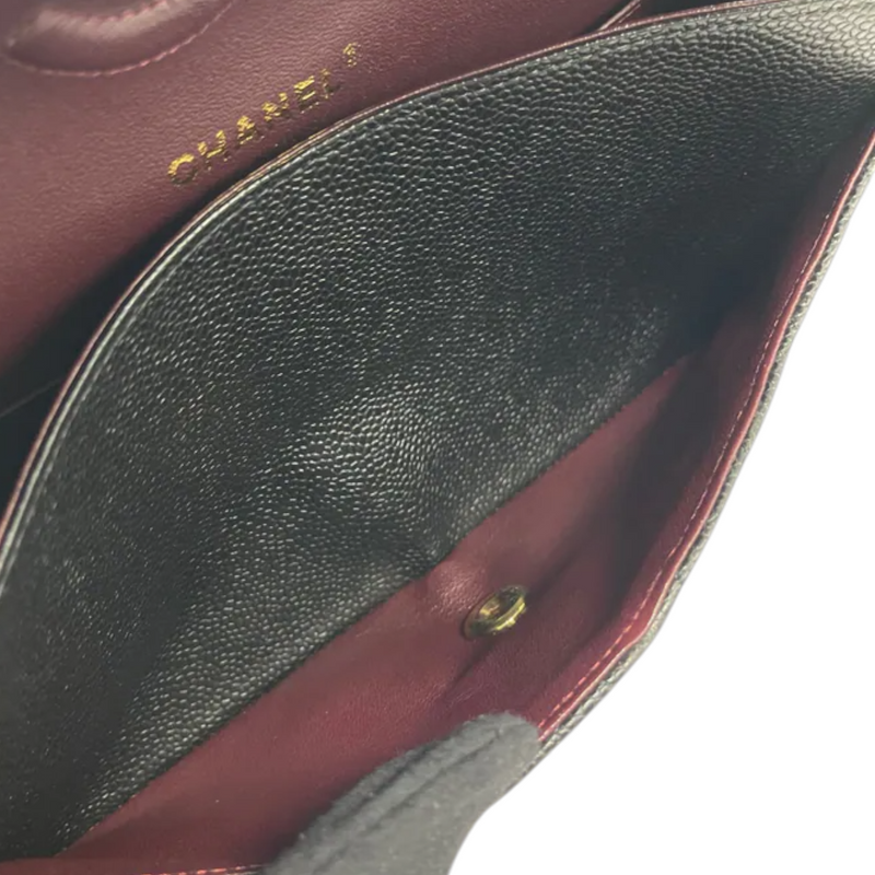 Classic Double Flap Medium Caviar Black GHW