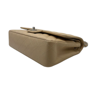 Classic Double Flap Medium Caviar Quilted Beige SHW