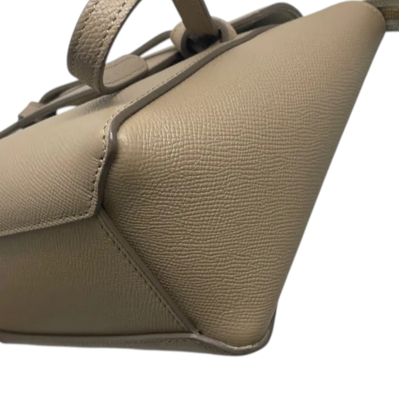 Nano Belt Grained Calfskin Beige GHW