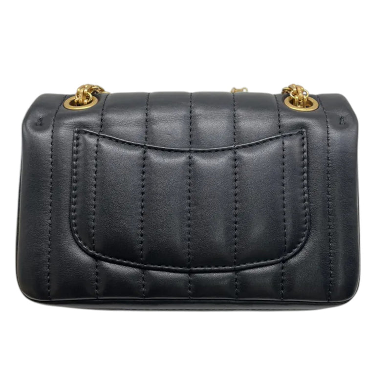 2.55 Reissue Mini Flap Aged Calfskin Vertical Black GHW