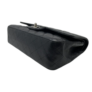 Classis Double Flap Medium Caviar Quilted Black SHW