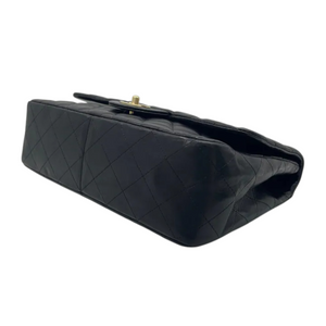 Jumbo Single Flap Lambskin Quilted Black GHW