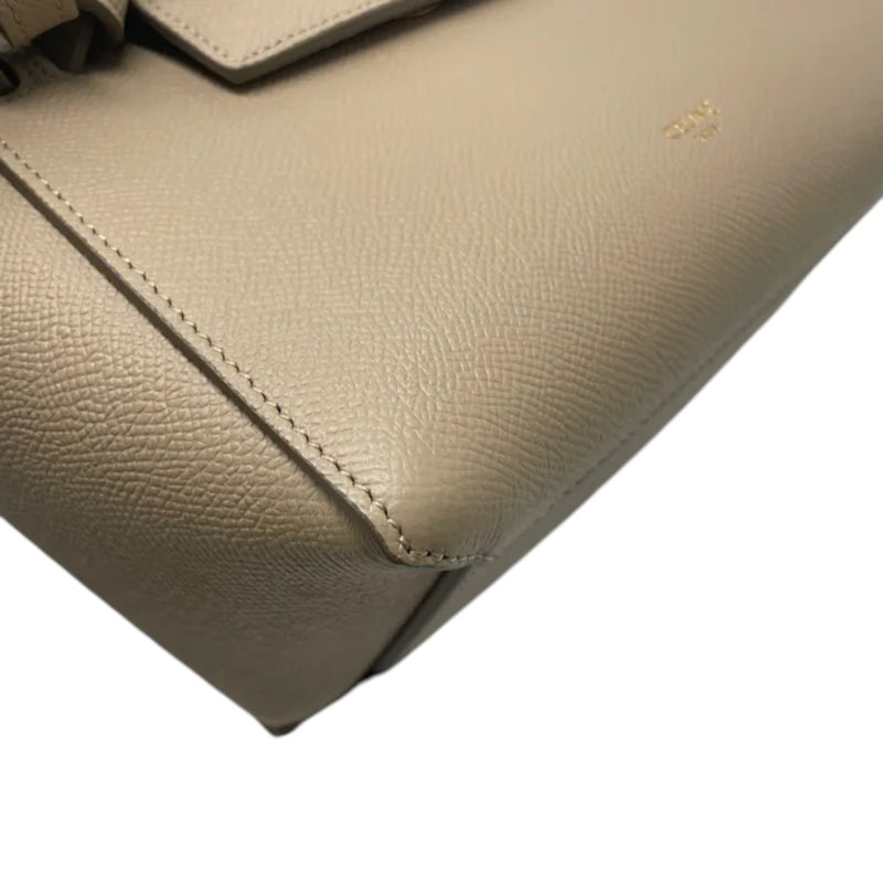Nano Belt Grained Calfskin Beige GHW