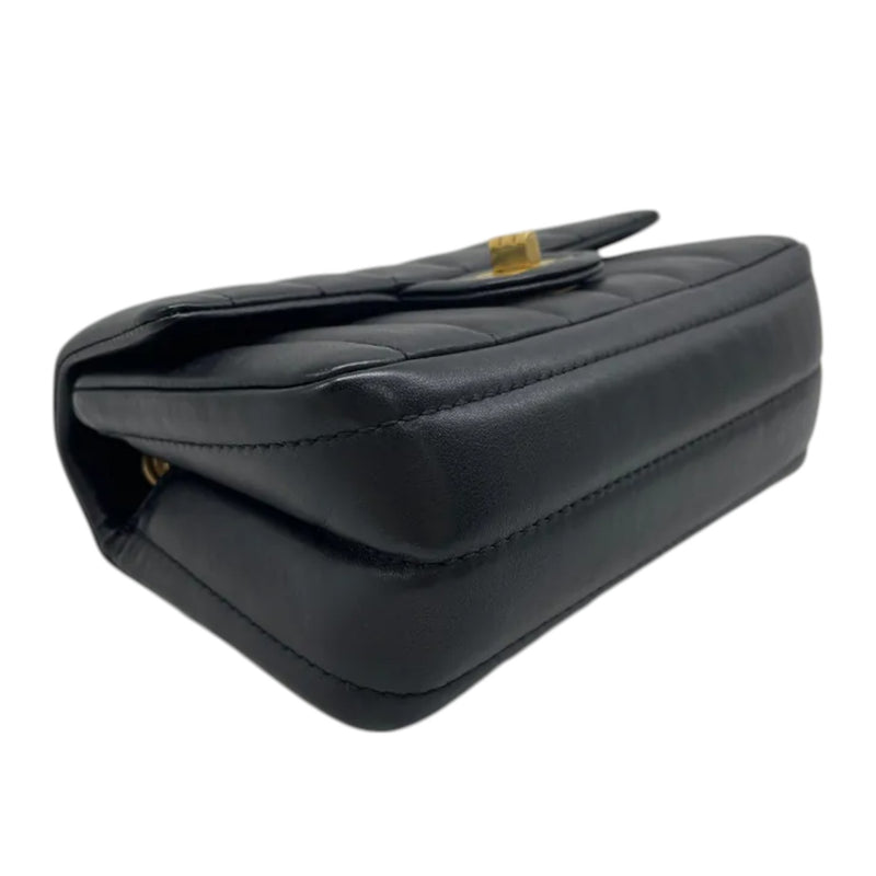 2.55 Reissue Mini Flap Aged Calfskin Vertical Black GHW