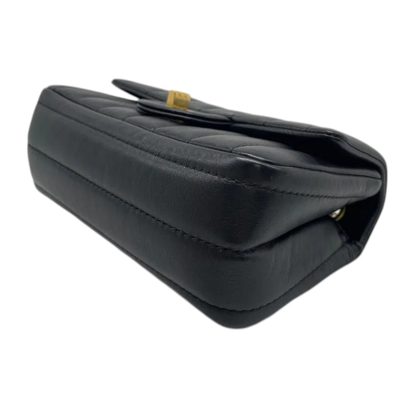 2.55 Reissue Mini Flap Aged Calfskin Vertical Black GHW