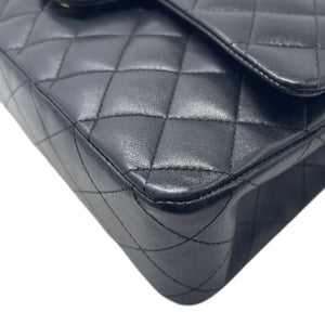 Classic Double Flap Medium Lambskin Quilted Black GHW