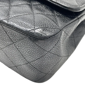 Classis Double Flap Medium Caviar Quilted Black SHW