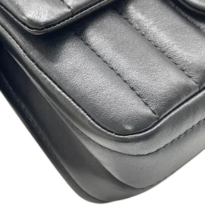 2.55 Reissue Mini Flap Aged Calfskin Vertical Black GHW