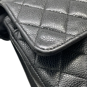 Classis Double Flap Medium Caviar Quilted Black SHW