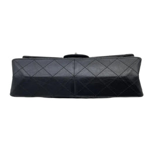 2.55 Reissue 227 Flap Aged Calfskin Quilted Black RHW