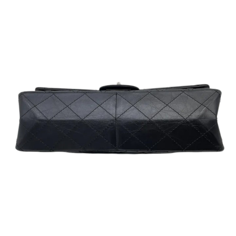 2.55 Reissue 227 Flap Aged Calfskin Quilted Black RHW