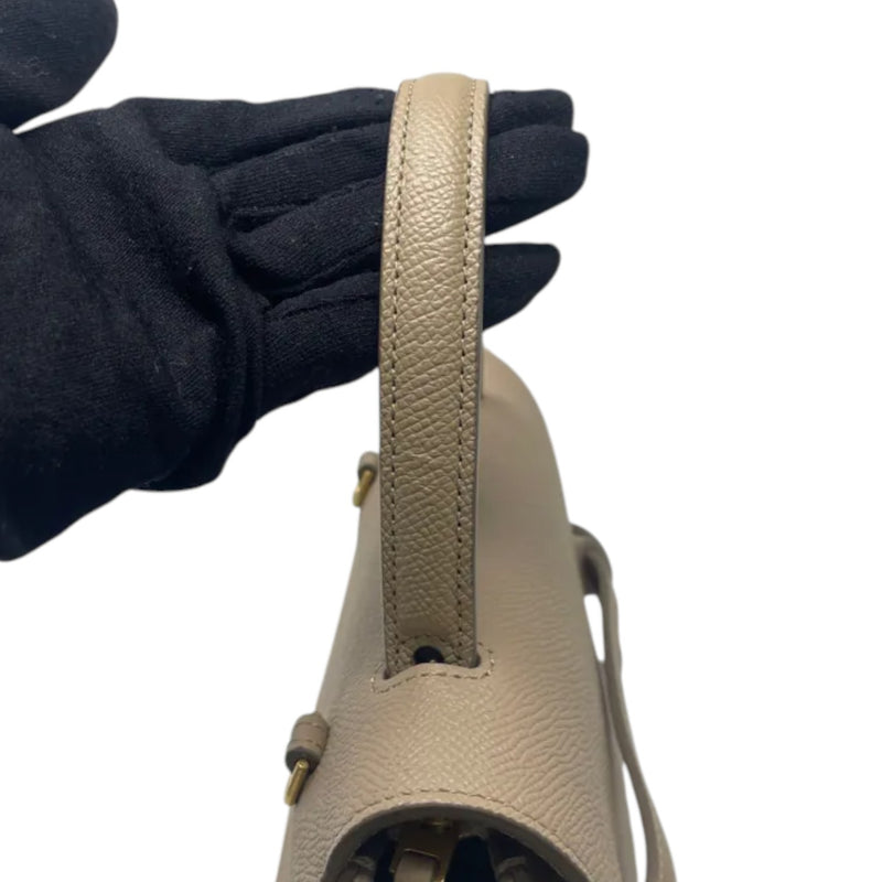 Nano Belt Grained Calfskin Beige GHW