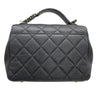 Business Affinity Flap Small Caviar Quilted Black LGHW