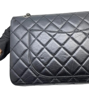 2.55 Reissue 227 Flap Aged Calfskin Quilted Black RHW