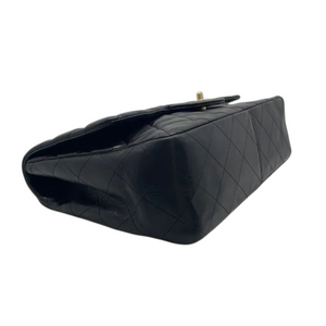 Jumbo Single Flap Lambskin Quilted Black GHW