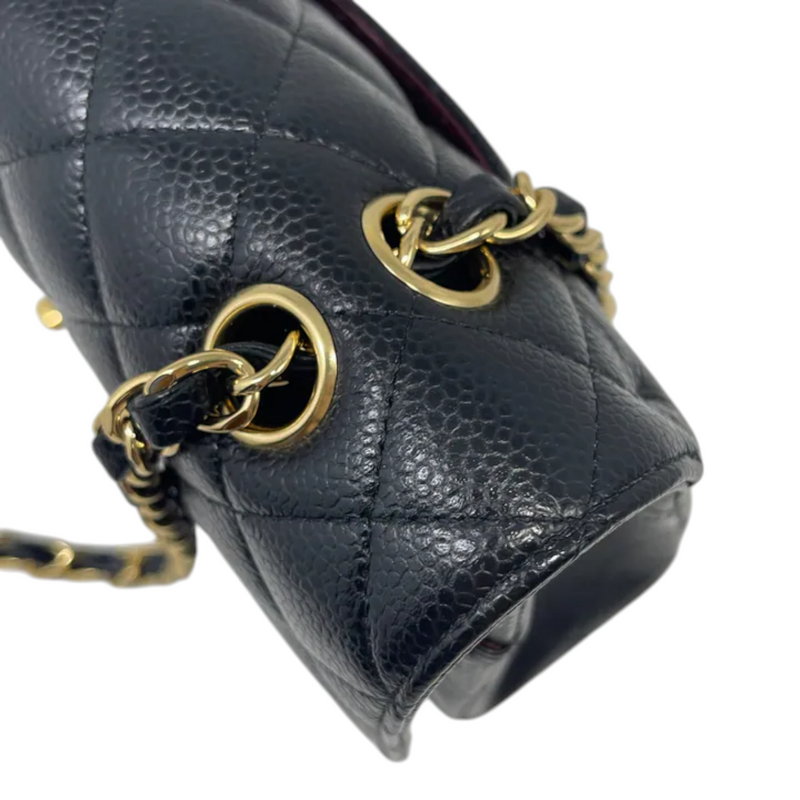 Classic Double Flap Medium Caviar Black GHW