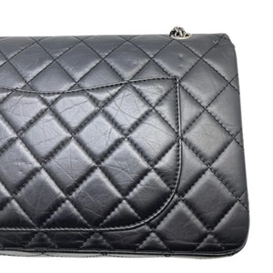 2.55 Reissue 227 Flap Aged Calfskin Quilted Black RHW
