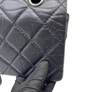 2.55 Reissue 227 Flap Aged Calfskin Quilted Black RHW