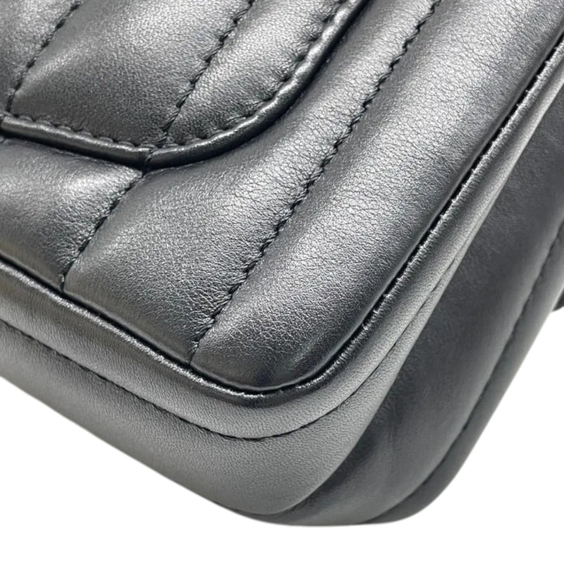 2.55 Reissue Mini Flap Aged Calfskin Vertical Black GHW
