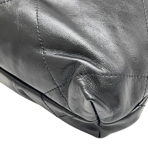 22 Mini Shiny Calfskin Quilted Black GHW