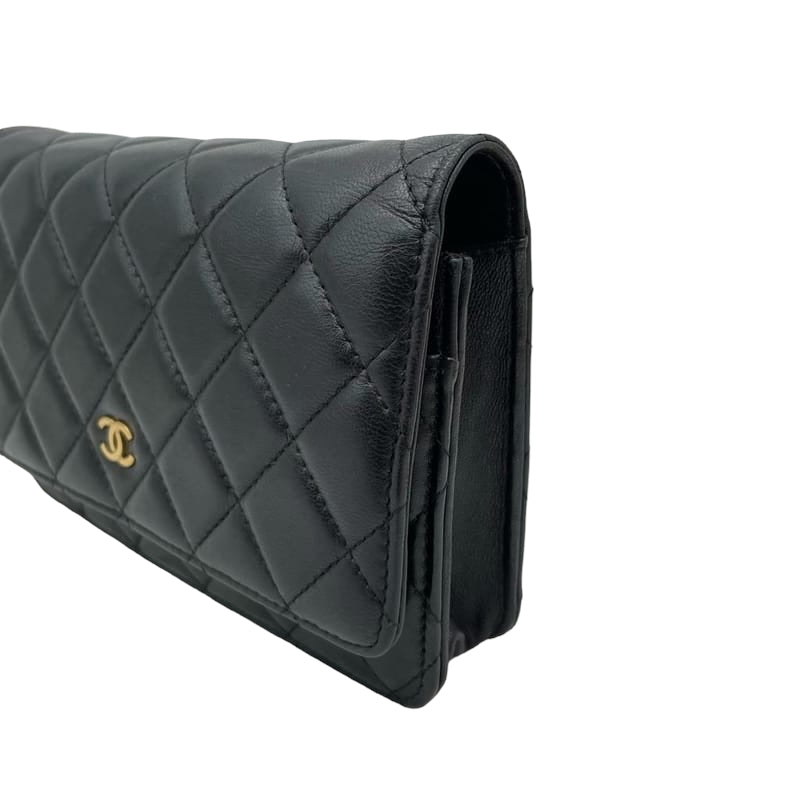 WOC Wallet on Chain Lambskin Black GHW