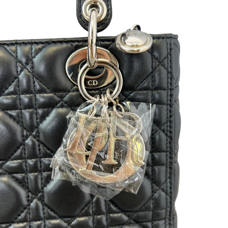 Classic Lambskin Medium Lady Dior Black SHW