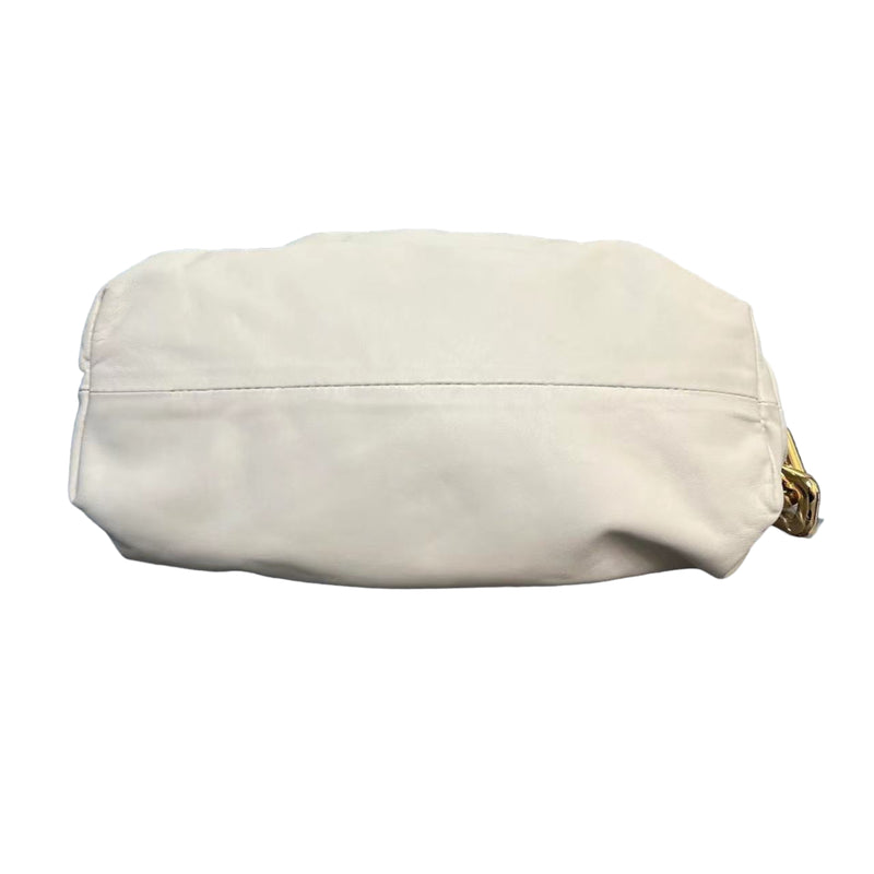 Small Chain White Pouch GHW
