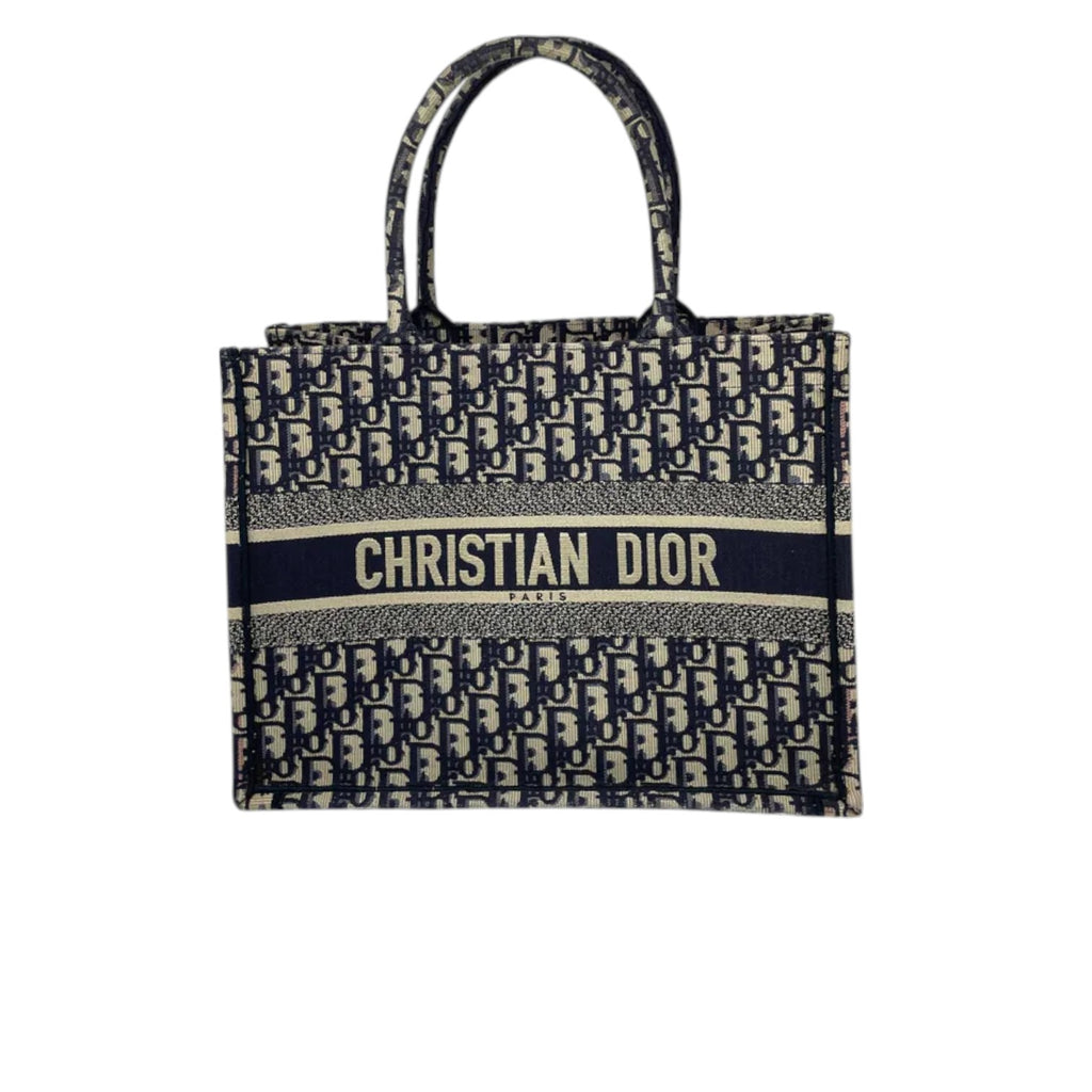Book Tote Medium Oblique Canvas Navy