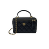 Medium Seasonal Flap Bag Caviar Dark Blue GHW