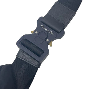 Mens Saddle Bag Oblique Canvas Black SHW