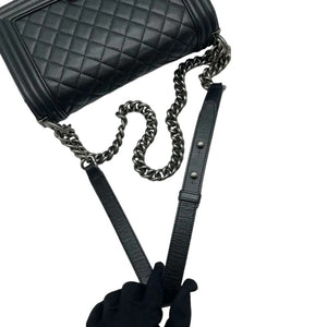 Boy Flap Medium Caviar Quilted Black RHW