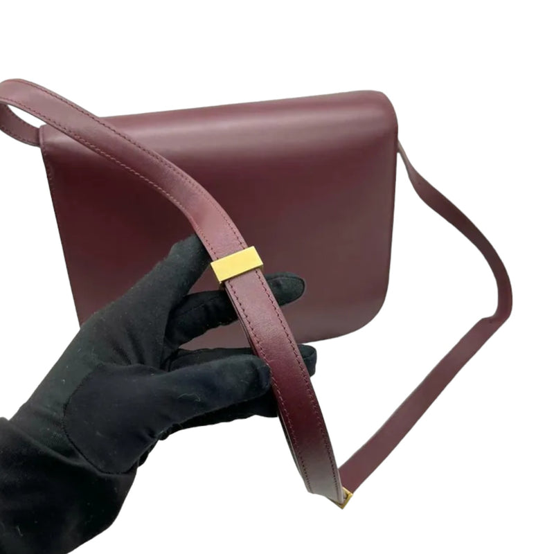 Classic Box Flap Medium Calfskin Burgundy GHW