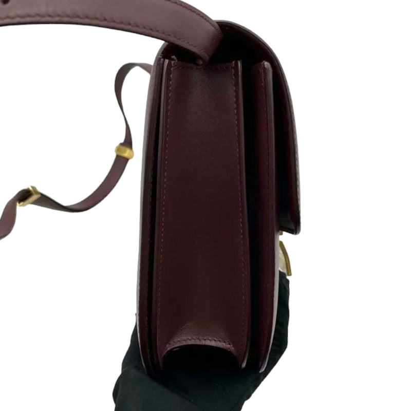 Classic Box Flap Medium Calfskin Burgundy GHW