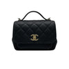Business Affinity Flap Small Caviar Quilted Black LGHW