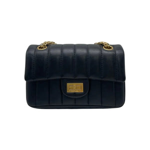 2.55 Reissue Mini Flap Aged Calfskin Vertical Black GHW