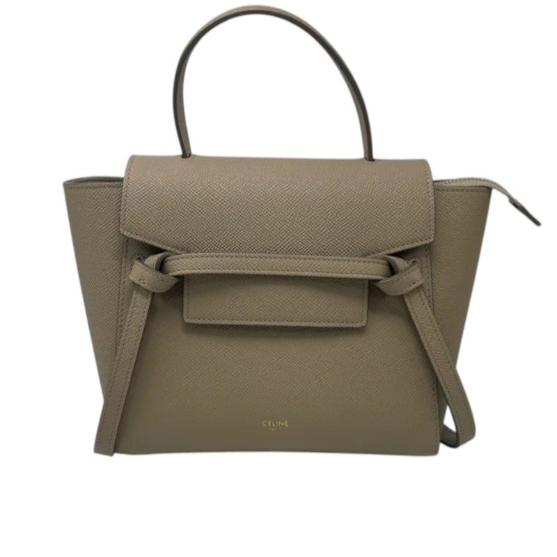 Nano Belt Grained Calfskin Beige GHW