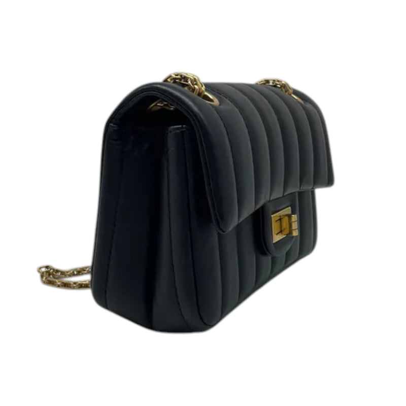 2.55 Reissue Mini Flap Aged Calfskin Vertical Black GHW
