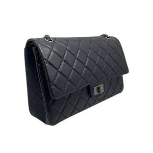 2.55 Reissue 227 Flap Aged Calfskin Quilted Black RHW