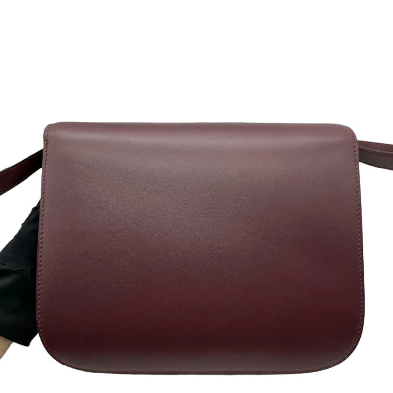 Classic Box Flap Medium Calfskin Burgundy GHW