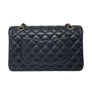 Classic Double Flap Medium Caviar Black GHW