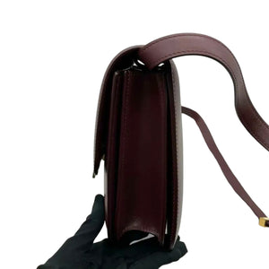 Classic Box Flap Medium Calfskin Burgundy GHW