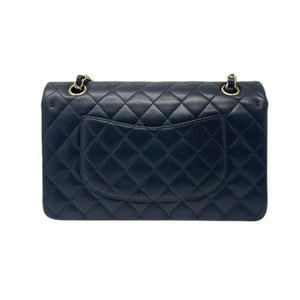 Classic Double Flap Medium Lambskin Quilted Black GHW