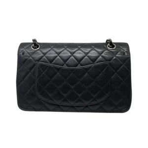 Classis Double Flap Medium Caviar Quilted Black SHW